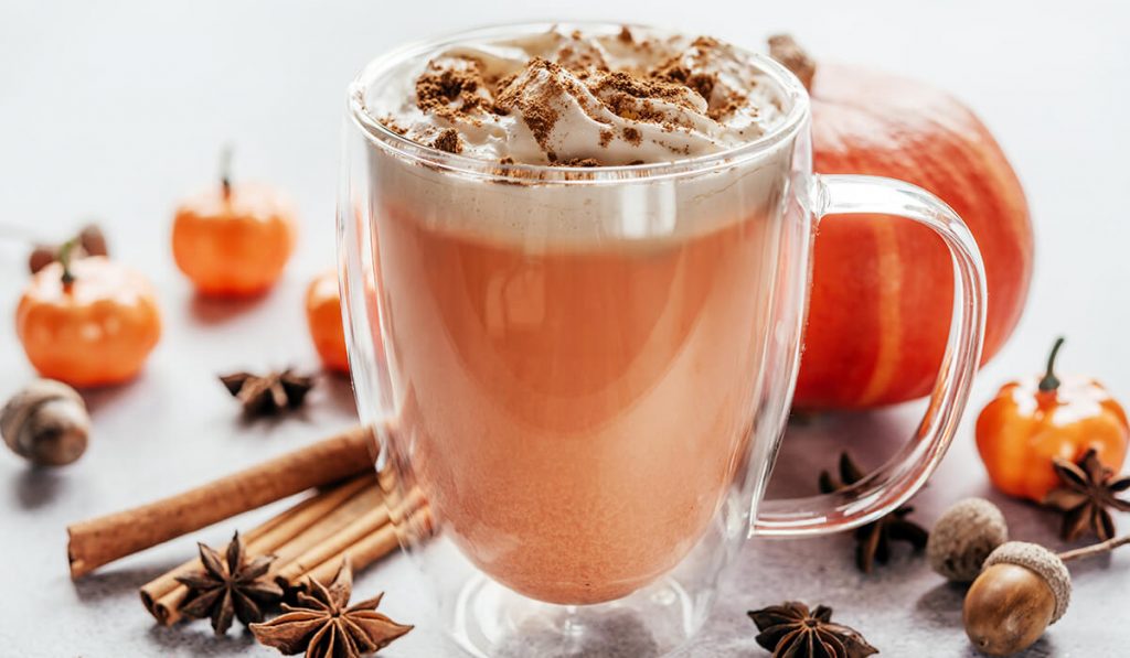 Autumn Season Self-care indulge in pumpkin spice latte